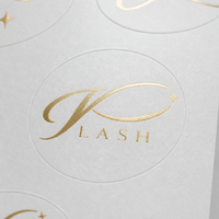 Étiquettes autocollantes en papier synthétique estampées à chaud avec du papier doré personnalisé pour l'emballage de produits cosmétiques en gros