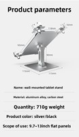 Support de tablette universel mural antivol en aluminium de qualité supérieure avec rotation à 360 degrés