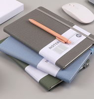 Ensemble de bloc-notes d'entreprise haut de gamme A5/A6 personnalisé avec logo 2026, reliure à cheval, couverture rigide en cuir PU