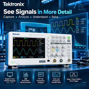Osciloscopio Digital Tektronix TBS1202C de 200MHz, 2 Canales, 1GS/s, Analizador de Forma de Onda con FFT y Medición Automática - Product Image 5
