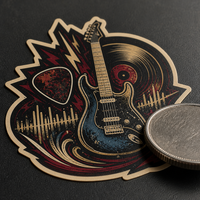 Lot d'autocollants personnalisés pour guitare de rock, en vinyle mat découpé, résistant à l'eau, design de groupe, pour guitare, ordinateur portable, coque de téléphone, carnet, tasse, cadeau
