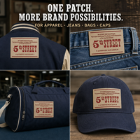 Écussons en similicuir personnalisés avec logo, étiquettes de marque en relief pour vêtements en jean, chapeaux et sacs de mode