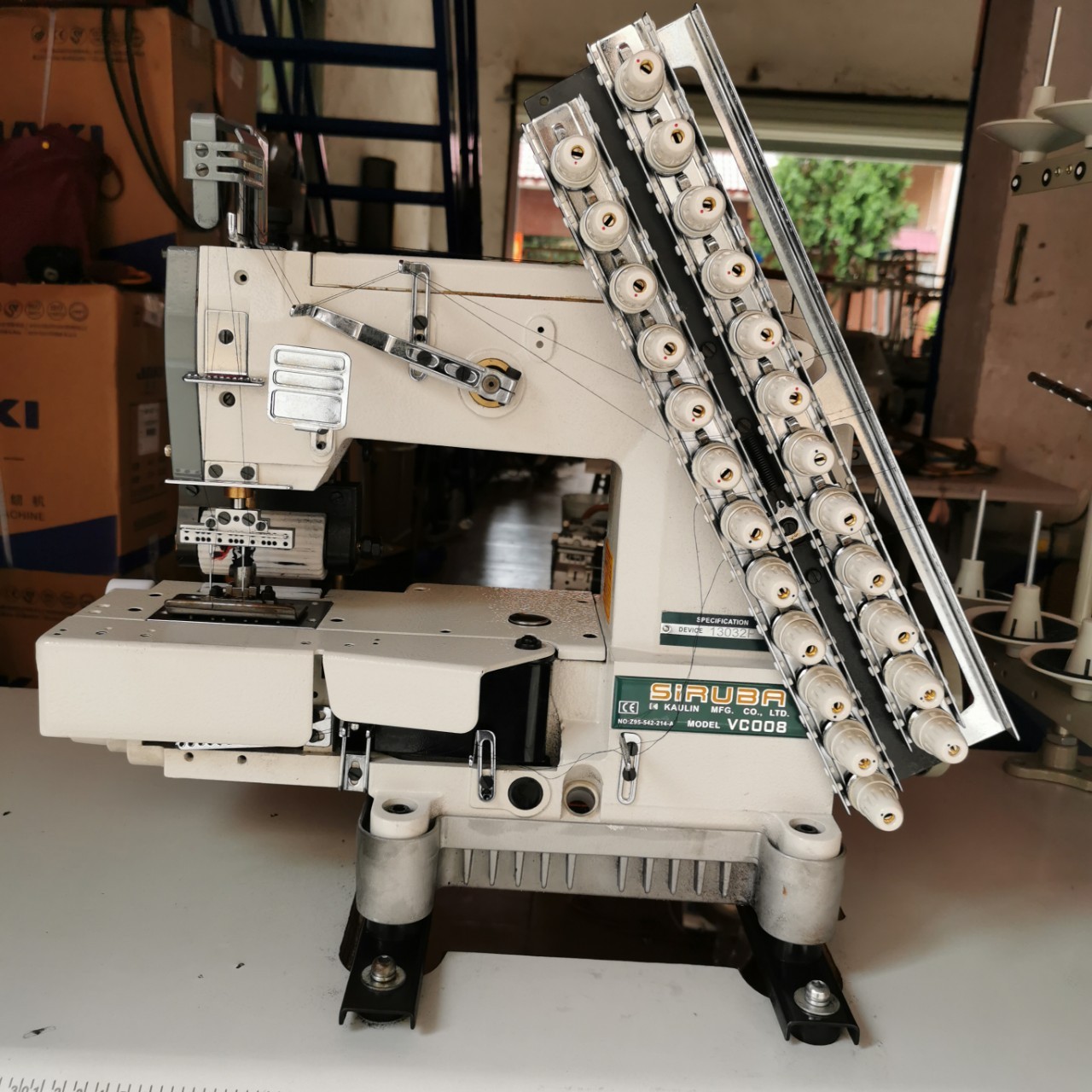 Secondhand SIRUBA VC008 Multi Needle Chain Stitch Sewing Machine