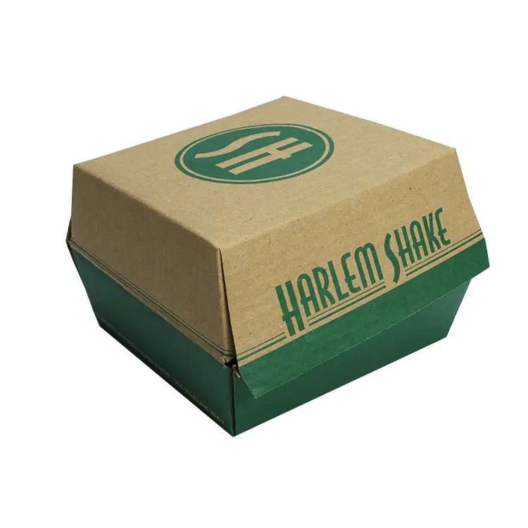 Corrugated Hamburger boxes Custom printed togo boxes