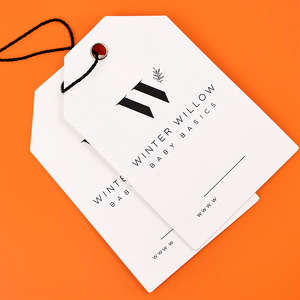 2024 thân thiện với môi trường mới được tùy chỉnh thương hiệu hign sang trọng đặc biệt màu trắng heterotypic dài giấy treo thẻ hangtags với logo của riêng bạn - Product Image 2