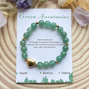 Nữ 8Mm Tự Nhiên Chính Hãng Đá Quý Vòng Đính Cườm Vòng Đeo Tay Tinh Thần Bảo Vệ Thạch Anh Hồng Với Trái Tim Mặt Dây Chuyền Vòng Đeo Tay Với Thẻ - Product Image 2