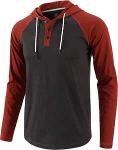 Men's Casual Athletic <b>Workout</b> <b>Hoodie</b> Lightweight Embroidered Jersey Sweatshirt with Long Sleeve and Drawstring - Product Image 2