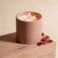 Bougie d'aromathérapie artisanale de luxe en cire de soja naturelle, écologique, parfum premium, emballage cadeau pour les fêtes de Pâques, pour la maison et le spa