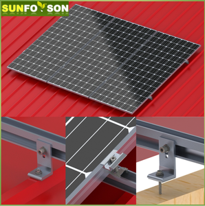 Système de montage de toit en étain solaire 10KW Installation rapide Support PV <span class=keywords><strong>pour</strong></span> tuile en métal Type de pince de toit sans perçage <span class=keywords><strong>Crochet</strong></span> de toit - Product Image 4