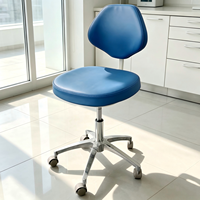 Tabouret ergonomique pour assistant dentaire avec dossier, chaise de dentiste/médecin pivotante réglable en hauteur pour clinique