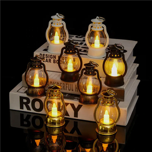 Yuyang Retro Portable Lamp Christmas Decorations Outdoor Camping Portable Lamp Garden Decorate Light Source Retro LED <b>Lantern</b> - Product Image 6