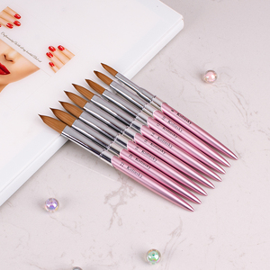 Pinceau à <span class=keywords><strong>ongles</strong></span> en acrylique pur Kolinsky, poignée Rose, stylo de Sable Kolinsky <span class=keywords><strong>pour</strong></span> la peinture en <span class=keywords><strong>Gel</strong></span> <span class=keywords><strong>UV</strong></span>, outil de sculpture <span class=keywords><strong>pour</strong></span> Nail Art 8 #-24 # - Product Image 5