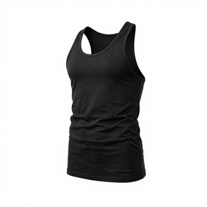 Débardeur de sport SAWA pour homme, sans manches, col rond, écologique, respirant, en spandex/polyester, séchage rapide, pour la musculation - Product Image 4