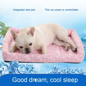 Alfombrilla de enfriamiento de alta calidad para mascotas, alfombrilla de hielo de verano para perros, patrón sólido de <span class=keywords><strong>PVC</strong></span> y fibra para perrera y cama para gatos - Product Image 3