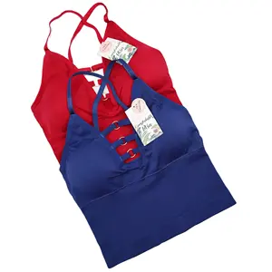 Canottiere da donna Sexy canottiere imbottite al petto per le donne che indossano biancheria intima per il Fitness Bralette Crop Top nuovo - Product Image 1