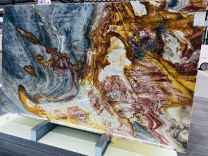 Dalles et carreaux de marbre brésilien de qualité supérieure, veines exotiques, pierre naturelle de luxe pour plans de travail, revêtements de sol, revêtements muraux - Product Image 3