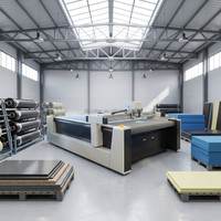 Slimme CNC-snijmachine voor textielcomposiet schuimmateriaal met oscillerend mes, precisie industrieel systeem