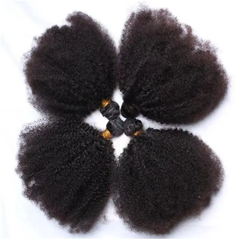 Cheveux indiens bruts 8A 10a faisceaux de cheveux alignés à cuticules naturelles non transformées Virgin Kinky Curly 100 armure de cheveux humains