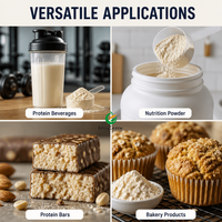 Poudre de concentré de protéines de lactosérum en vrac WPC 80% de qualité alimentaire, matière première non aromatisée pour la formulation de boissons et de produits nutritionnels