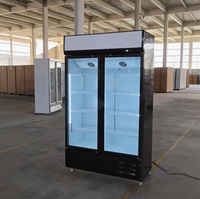 Vitrine Réfrigérée Verticale 300L HUNAYU, Meilleure Vente, Réfrigérateur Électrique Économique, Vitrine de Présentation pour Crèmes Glacées et Boissons, Congélateur de Présentation