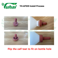 Bouteille d'alimentation en plastique pour animaux de 2 pintes, 1,14 litre, biberon pour vache / veau / mouton avec poignée