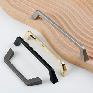 Zinc Alloy Cabinet Wardrobe Door Handle Modern Minimalist Design Solid Construction Easy Installation Kitchen Bedroom Warehouse - Product Image 4