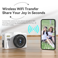 Kamera Digital OEM ODM Desain Asli 18x Zoom Resolusi 5K Lensa AF Tangkap Senyum Video Portabel Layar Lipat 2-3"