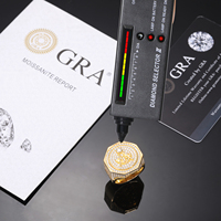 Massone gioielli regalo all'ingrosso Hip Hop oro placcato 925 in argento Sterling VVS Moissanite diamante ghiacciato AG anello massonico per gli uomini