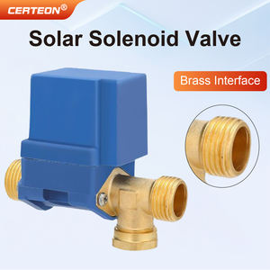 Katup Masuk Pemanas Air Tenaga Surya DC12V AC220V Kuningan G1/2 Kontrol Otomatis Katup Solenoid - Product Image 3