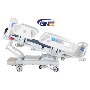 Ginee Medical Deluxe ICU <span class=keywords><strong>Lit</strong></span> médical d'hôpital à 8 fonctions avec moteur <span class=keywords><strong>LINAK</strong></span>, coussin de 5cm et batterie inclus - Product Image 1