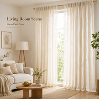 Rideaux Translucides en Tulle de Haute Qualité pour Salon et Chambre à Coucher – Rideaux Voilages Premium