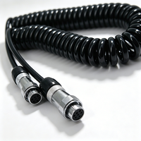 Cable Espiral TPU PUR 5*2.5mm² Multifilar Enrollado con Conector Personalizado, Cable Elástico Aislado de PU Brillante para Máquinas XFL