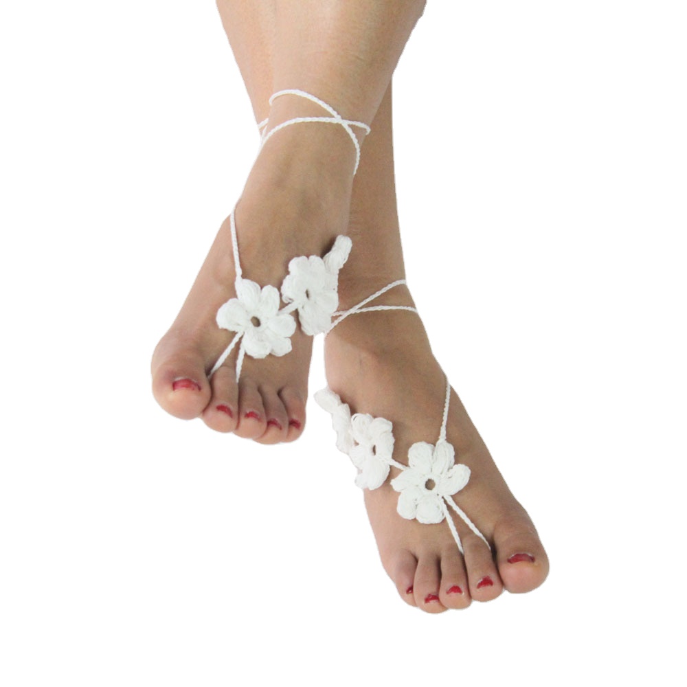 Сандалии пляжные с цветочным узором, 100% хлопок