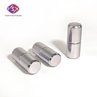 Yueshunxing Tube vide rond argenté de 6g pour stick solide (crème solaire, baume, déodorant, rouge à lèvres)