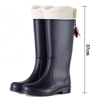 Bottes mi-mollet pour femmes en gros directement de l'usine, bottes imperméables d'extérieur, bottes de pluie tendance pour femmes