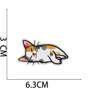 חדש חמוד cartoon חתול רקמת בעלי החיים תיקון תיקון