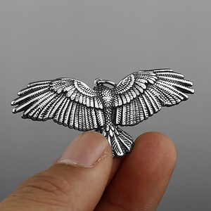 Yunnique Vintage Style Flying Charm Nordic Viking Stainless Steel 18K Gold Plated Pendant Punk Rock Bald Eagle Hawk Hip Hop - Product Image 3