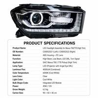 Phare avant haute performance avec lentille PC étanche 6000K, référence OE C00054033, pour SAIC Maxus T60 T70 – Pièces détachées automobiles