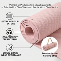 Tapis de yoga écologique en TPE Kingseng, boîte magnétique universelle, léger, pliable, antidérapant, imperméable, sangle de transport, 6/8 mm