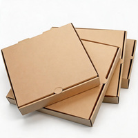 Schlichte Unbedruckte Kraft-Wellpappe Pizza-Verpackungsbox Recycelbare Umweltfreundliche Versandkarton Versandbox