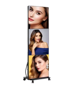 Pantalla LED de señalización digital con soporte de pie, marco de aluminio de 1.92*0.64m, publicidad interior, pantalla LED P1.25 Gob. - Product Image 1