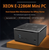 Mini Servidor Xeon E-2176M/2186M/2276M/2286M Compatible con RAM ECC, LAN Dual, Win11 Proxmox/ESXi, Homelab, Oficina, PC Compacta para Estación de Trabajo