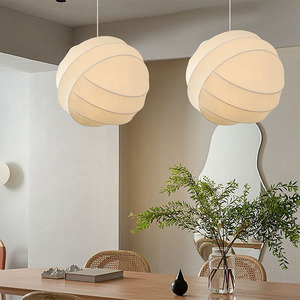 <span class=keywords><strong>Boule</strong></span> De Fer Lustre 12W LED E26 Ampoule Base Toile <span class=keywords><strong>Tissu</strong></span> <span class=keywords><strong>Abat</strong></span>-<span class=keywords><strong>Jour</strong></span> Pendentif Lumière Art Déco Atmosphère Suspendue Taille Moyenne Lumière" - Product Image 2