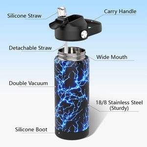 32oz for Vacuum Insulated Stainless Steel Sports Water <b>Bottle</b> for Gym Travel Camping BPA FREE White <b>Box</b> 12-24hr - Product Image 4