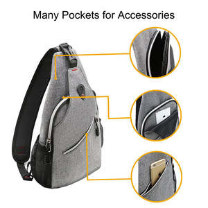 Bolsos Bandolera Grandes Impermeables con Cierre y Bolsillo para Auriculares, Diseño 2026, para Hombre - Product Image 4