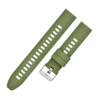 Bracelet de montre intelligente en silicone souple de luxe avec boucle à ardillon réglable de 18 mm