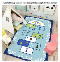 Washable Custom Kids Carpet Play Rug Non Slip Floor Kids Area Rugs for Kids Children Carpet