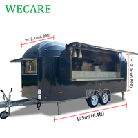 Wecare voiture de cuisine mobile camion de nourriture avec cuisine complète états-unis restauration fourgon four à pizza remorque entièrement équipée