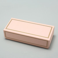 Boîte à lunettes rose de haute qualité avec impression de logo personnalisée, étui de luxe en cuir PU pour lunettes de soleil, pochette souple