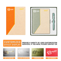 Ensemble cadeau carnet de notes et stylo bille OEM 2027 avec logo personnalisé pour cadeaux d'entreprise et cadeaux personnels
